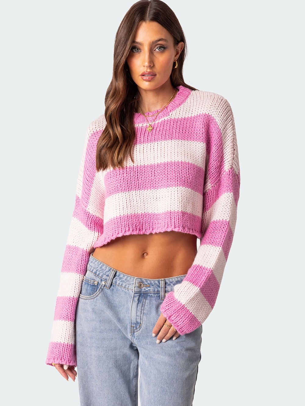 Edikted Ozzy Cropped Knitted Sweater
